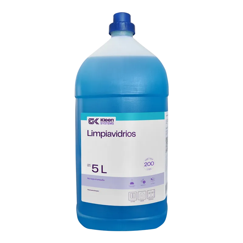 Limpiador Concentrado para Vidrios y Cristales Gel Kleen 5 L