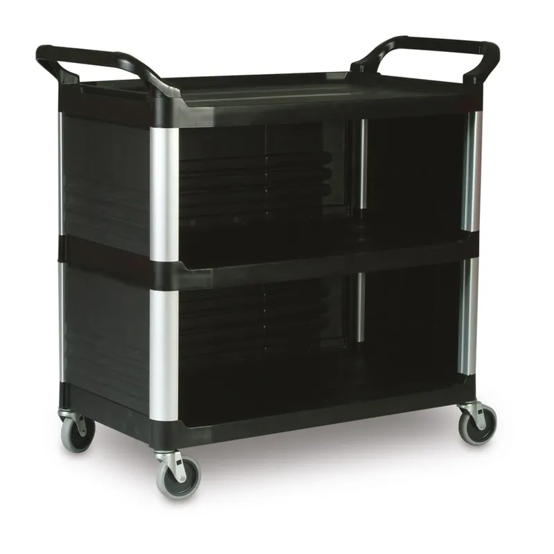 Carro Utilitario De 3 Paneles Negro 136 Kg