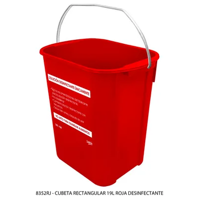 Cubeta Rectangular 19 litros — Solución Desinfectante