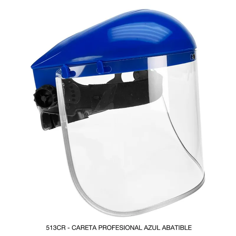 Caretas protectora anti salpicaduras — Profesional y Abatible — Fabricada con lámina de PETG — Para uso prolongado.