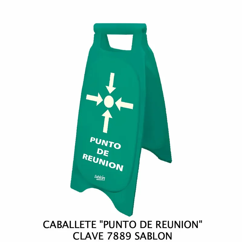 Caballete de Plástico Rígido — Señal: Punto de Reunión