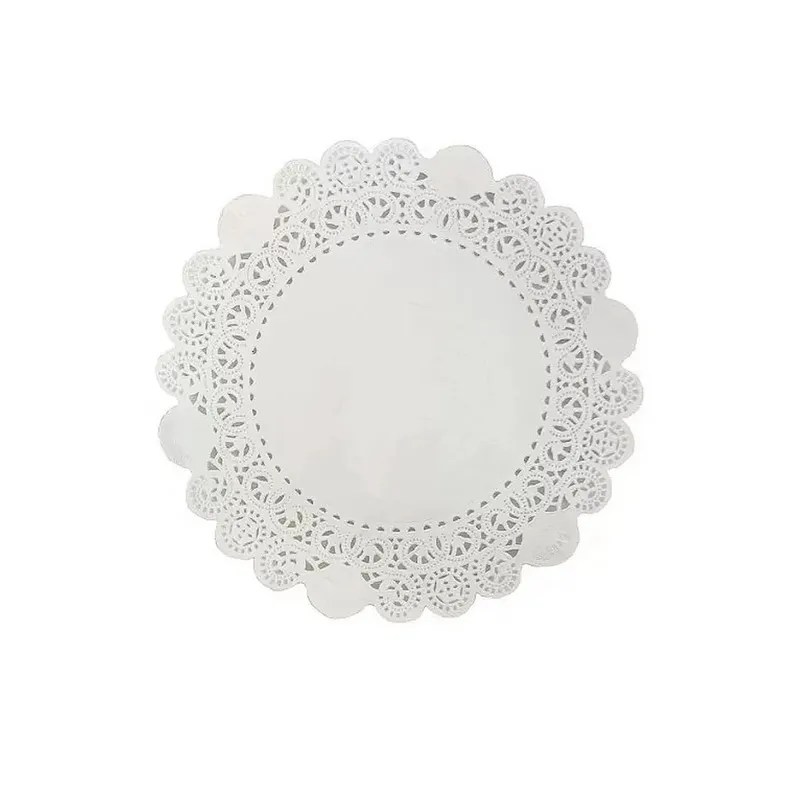 Blonda Redonda Escoffier Blanca #7 | 17.5 cm | Paquete de 100 piezas | Papel decorativo para postres