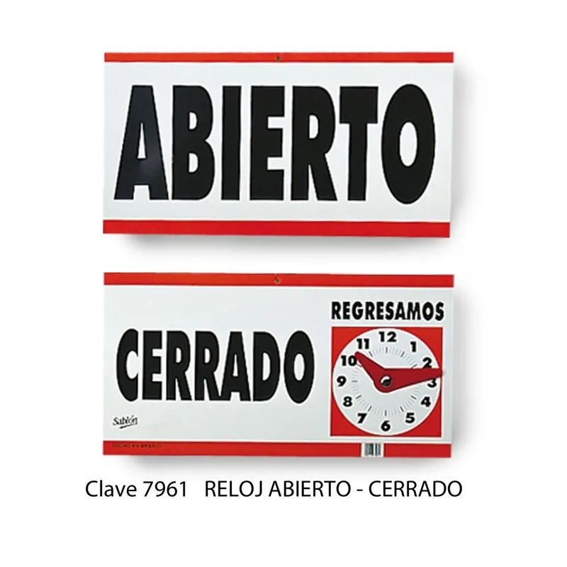 Señal de horario — Con chupón