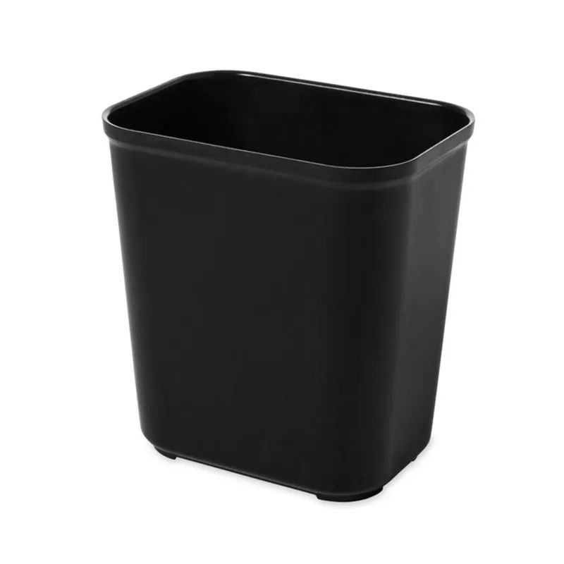 Papelera Rubbermaid Commercial Resistente al Fuego 26.5 L, Negro