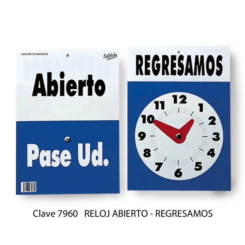 Señal de horario — Con chupón