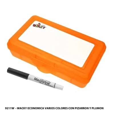 Estuche económica en varios colores — Con pizarrón y plumón