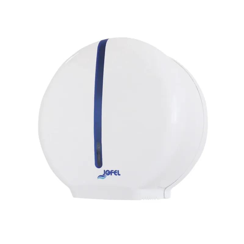 Dispensador de papel higiénico jumbo Atlántica Maxi | Jofel AE37000 | Para rollo 12″ (305 mm) | Plástico ABS blanco