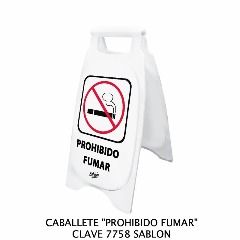 Caballete de Plástico Rígido — Señal: Prohibido Fumar