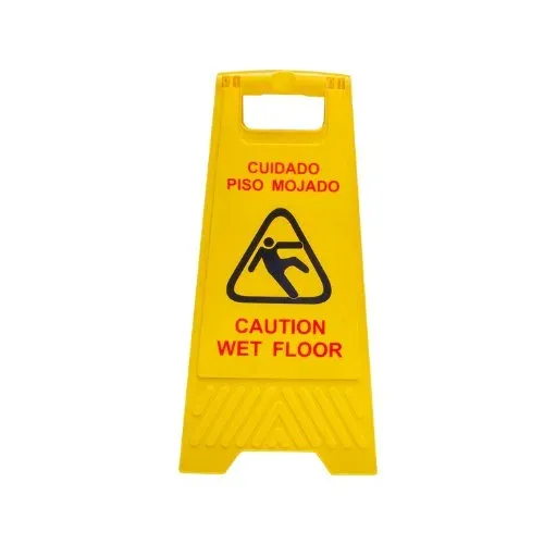 Señalamiento piso mojado
