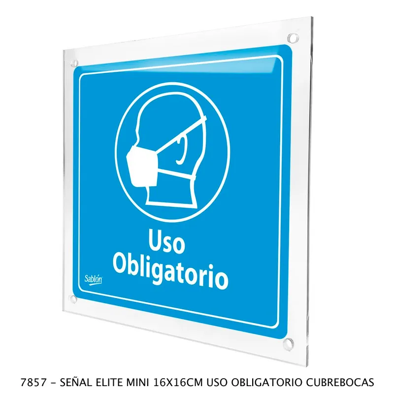 Señal de uso obligatorio — Elite Mini — 16 X 16 cm