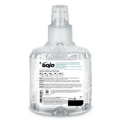 GOJO MLD FM FF INT LTX 2/1.2L - GOJO® Espuma suave sin fragrancia para el lavado de manos Recarga de 1200 ml para el dispensador GOJO® LTX-12™