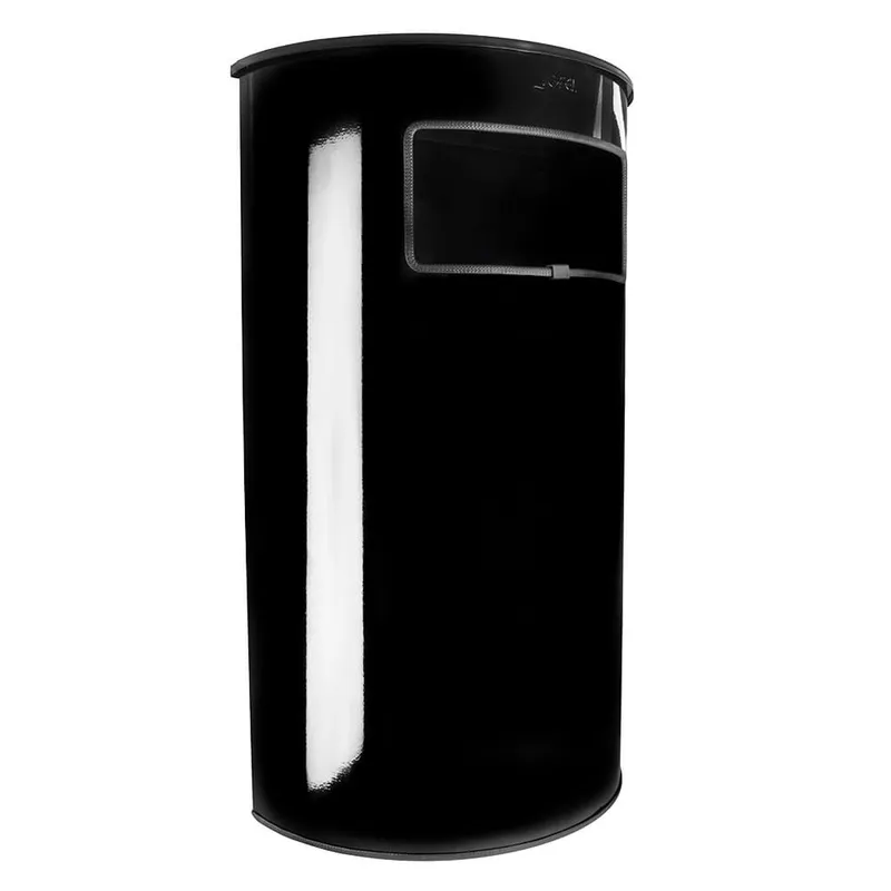 BASURERO MEDIA LUNA NEGRO LOGO JOFEL