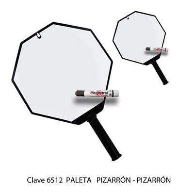 Paleta señalizadora — Presentación individual — Frente y Vuelta: Vinil con Pizarrón — Incluye Marcador Magistral