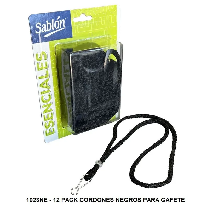 Negros para Gafete — 12 Pack Cordones