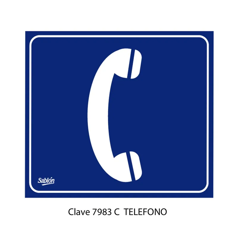Señal de teléfono — Señal de Vinil Adherible — Visibilidad de 0 a 5 metros