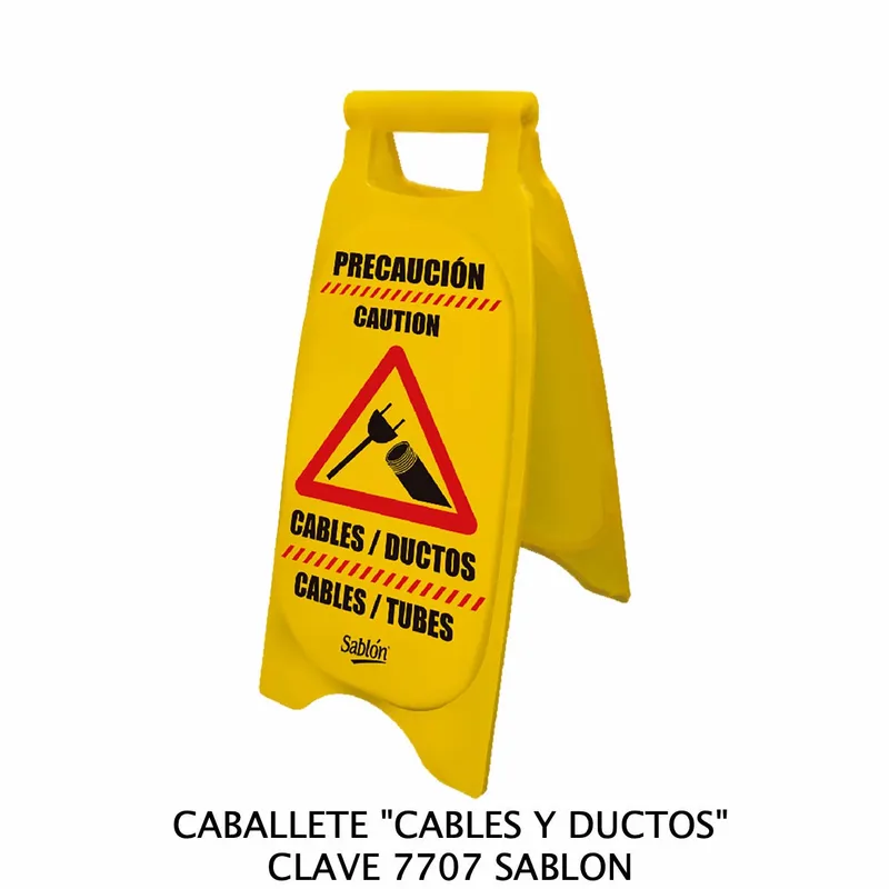 Caballete de Plástico Rígido — Señal: Cables y Ductos