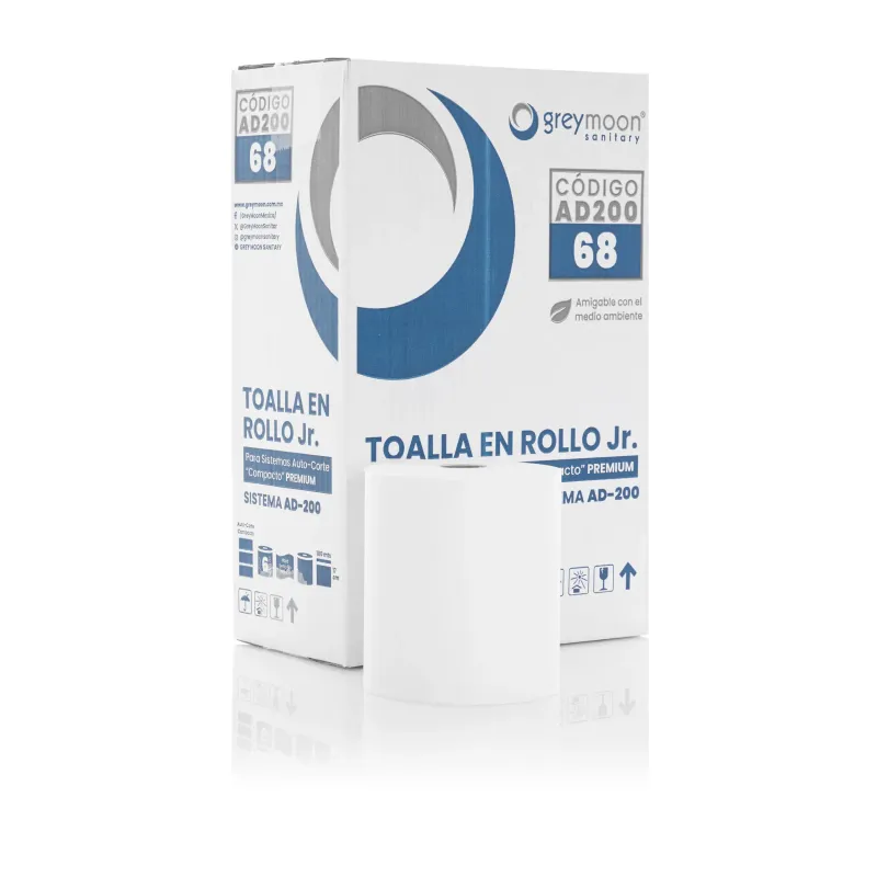 Toalla en rollo bca, "premium" p/sist de autocorte compacto JR. 180mts ¡NUEVO!