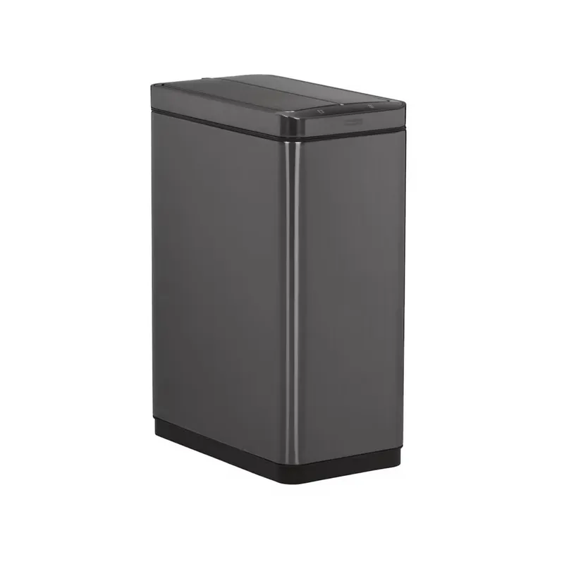 Bote de basura Elite™ Slim con sensor de 44.7 L en acero inoxidable color carbón