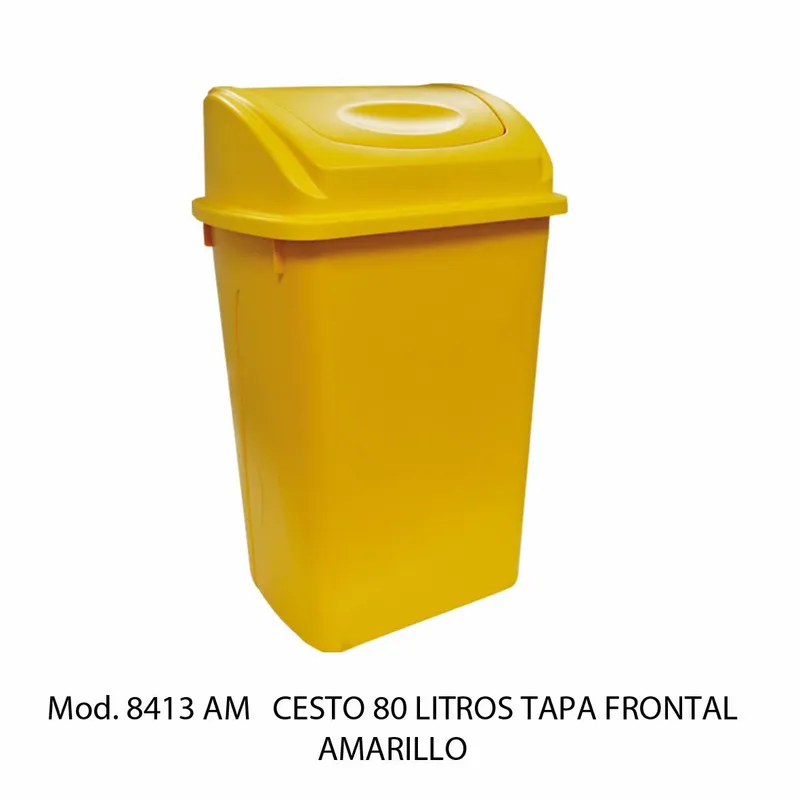 Bote de basura grande de 80 litros — Tapa Balancín Frontal