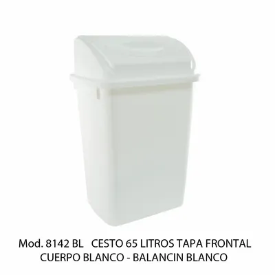Bote de basura grande de 65 litros — Tapa Balancín Frontal