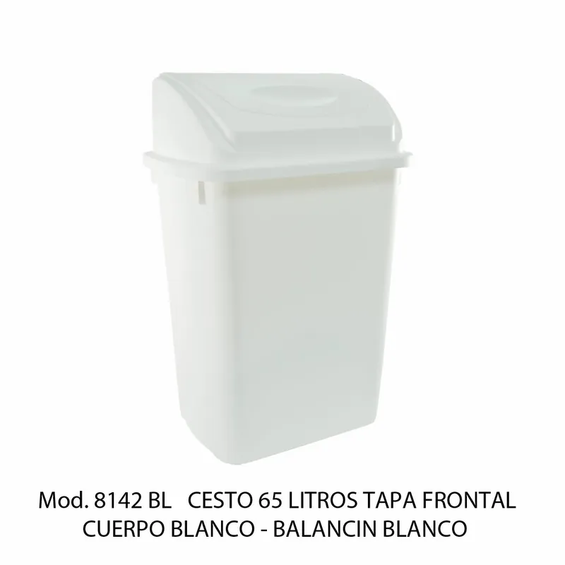 Bote de basura grande de 65 litros — Tapa Balancín Frontal