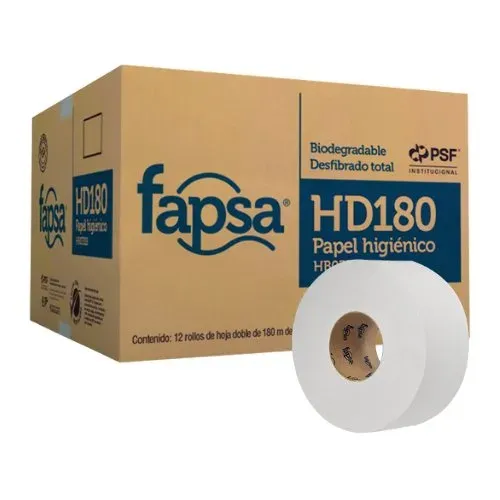 Papel Higiénico Fapsa HD180 en Bobina - Caja con 12 Rollos