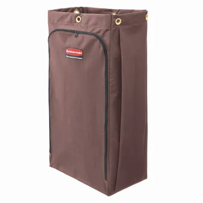 Bolsa de Lona 113 L para Carros de Limpieza, Marrón