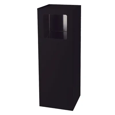 BASURERO BOCA CUADRADA CON CENICERO – NEGRO