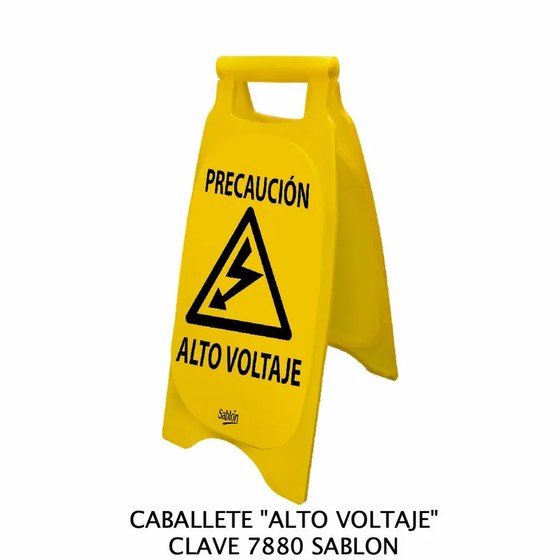 Caballete de Plástico Rígido — Señal: Alto Voltaje