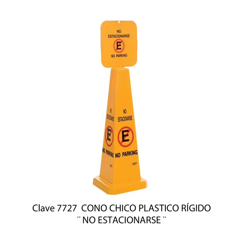 Cono Chico de Plástico Rígido — No Estacionarse