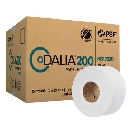 Papel Higiénico Dalia HD200 en Bobina - Caja con 12 Rollos