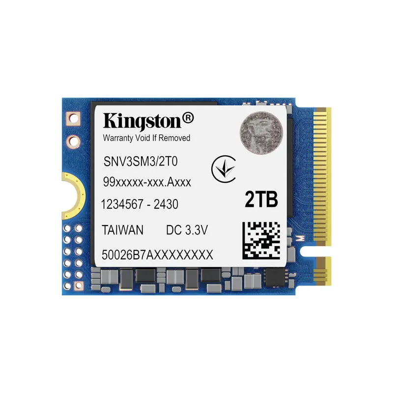 SSD Kingston SNV3SM3/2T0 NVMe, 2 TB, M.2, 5000 MB/s escritura, 6000 MB/s lectura, PCI Express 4.0