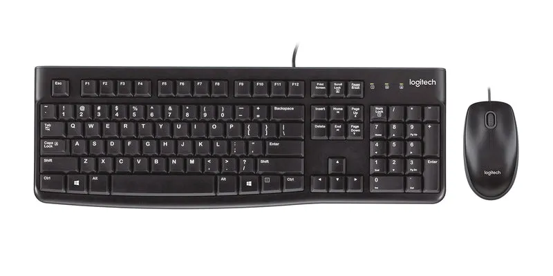 Kit Logitech teclado/mouse MK120 cableado USB