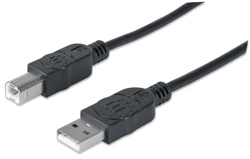 Cable MAN USB V2.0 A-B 3.0m negro