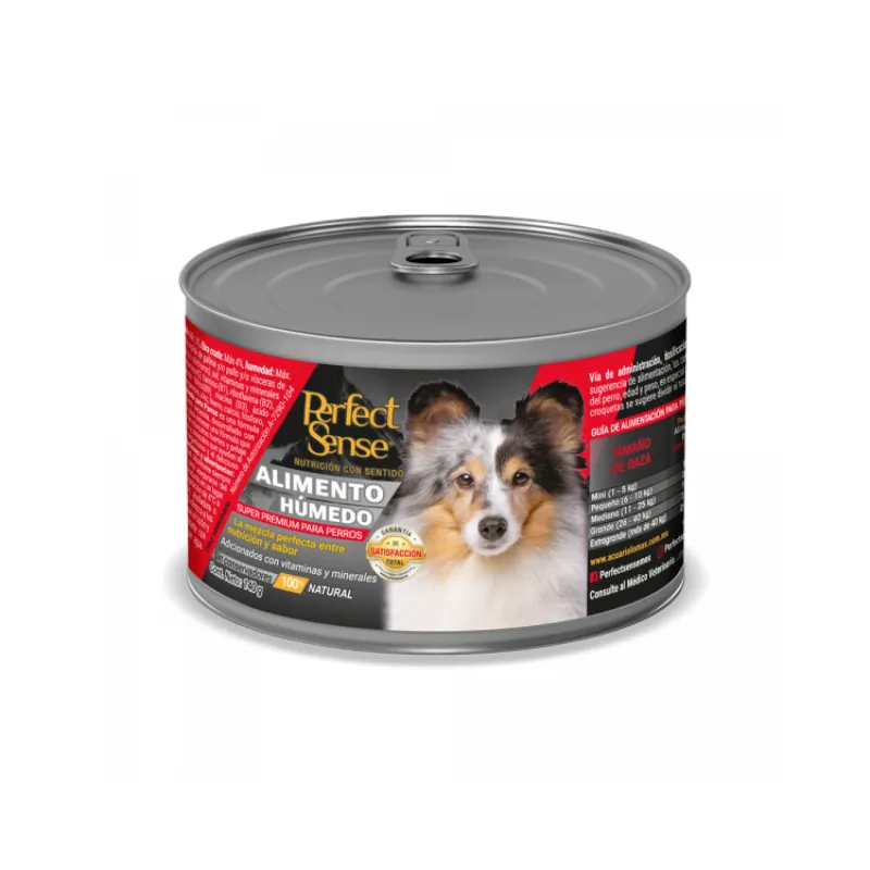 PERFECT SENSE LATA P/PERRO 6 LATAS (140 GR C/U)