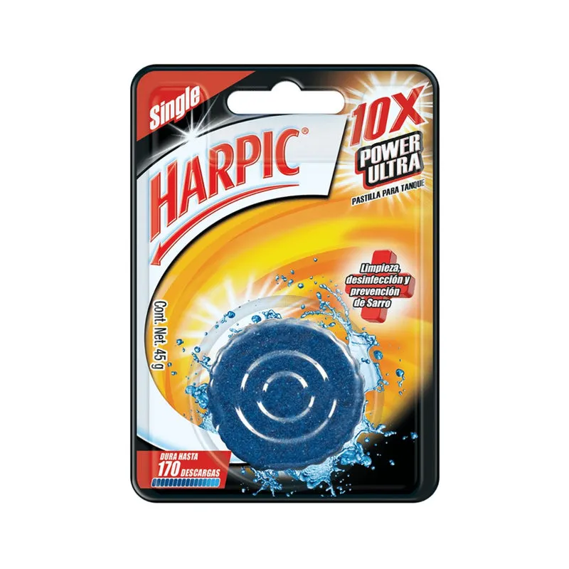 Harpic pastilla acuatico cloro 45 gr c/5 blister