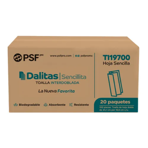 Toalla Interdoblada Dalia TI100 C/20 250pz